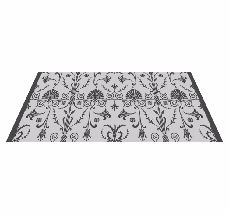 Floral Decorative Pattern modern vinyl rug - TenStickers