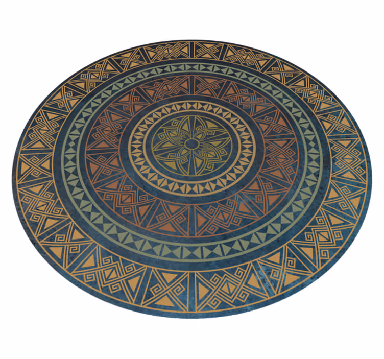 Ancient mandala ethnic vinyl rug - TenStickers