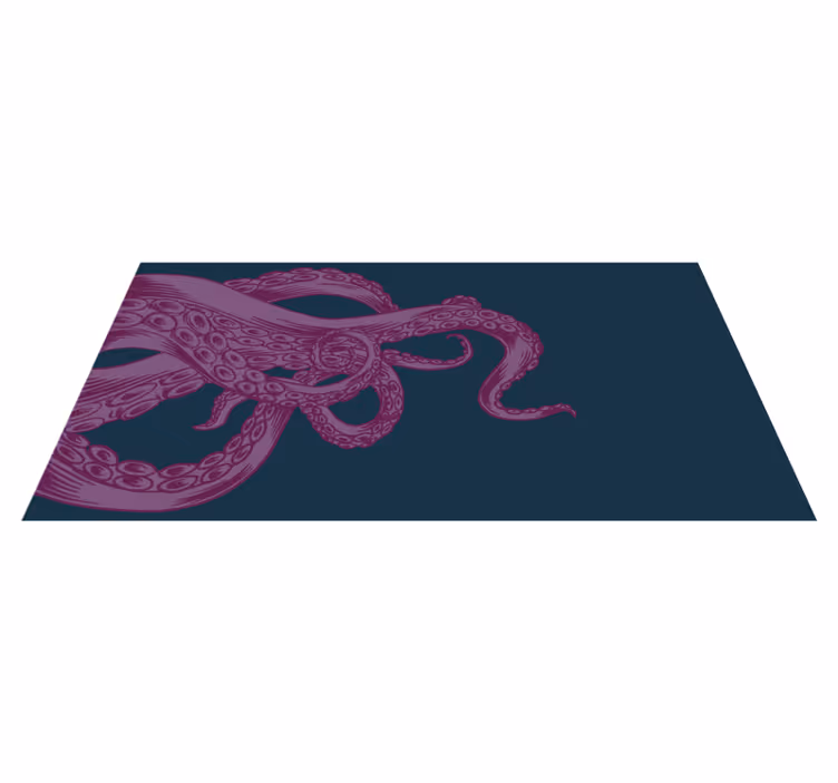 Octopus Ornament Overlay animal vinyl rug - TenStickers