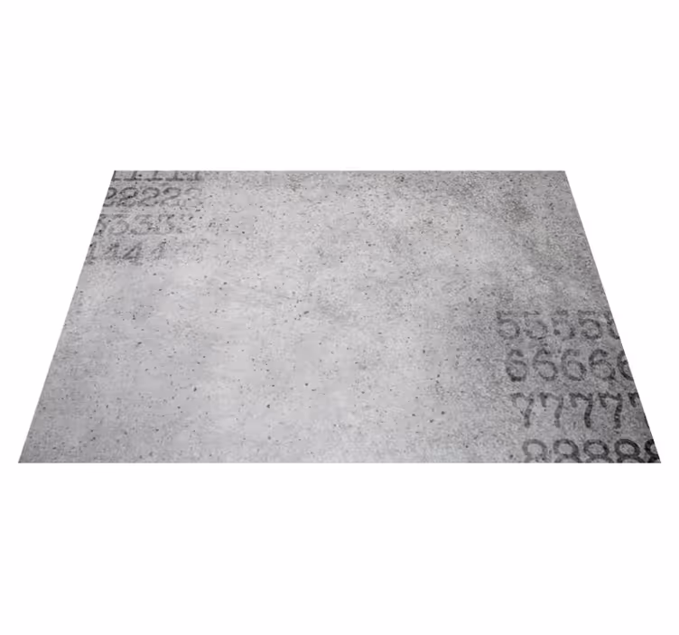 Numerical Stone Texture grey vinyl rug - TenStickers