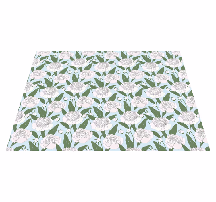 Floral Bloom Elegance floral vinyl rug - TenStickers