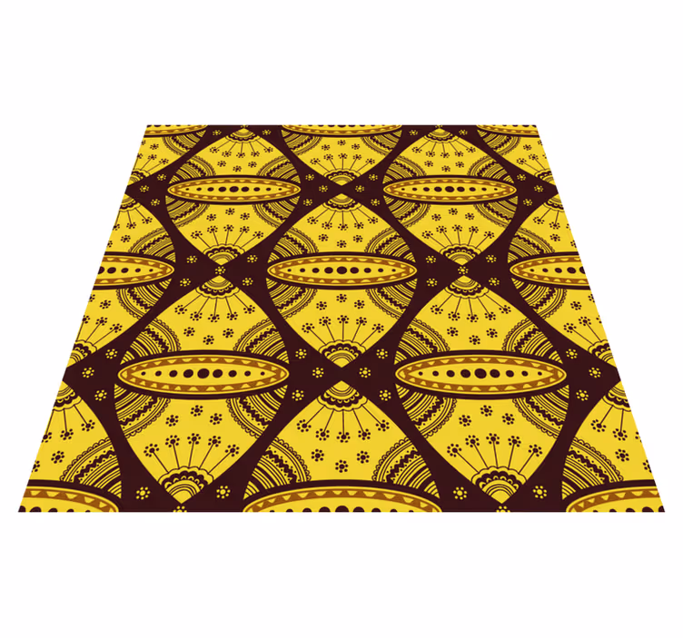 Mandala-Inspired Symmetry mandala vinyl rug - TenStickers