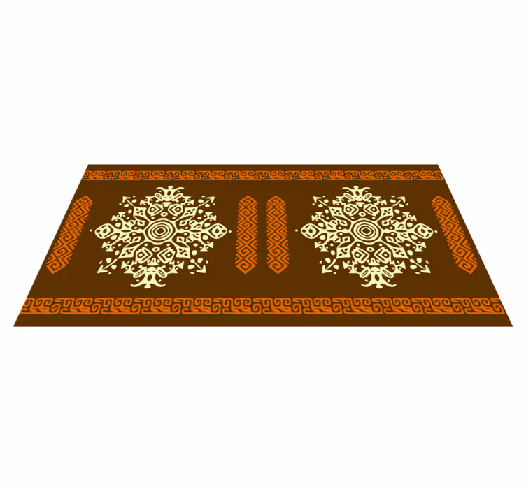Mandala Motif Ensemble mandala vinyl rug - TenStickers