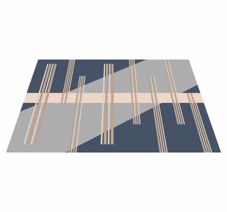 Striped Aesthetic striped vinyl rug - TenStickers