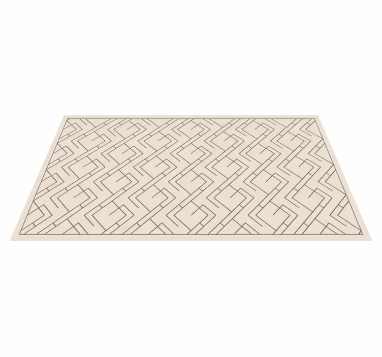 Geometric Labyrinth Design geometric rug - TenStickers