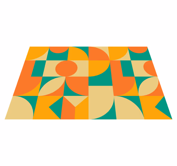 Colorful Geometric Pattern geometric rug - TenStickers