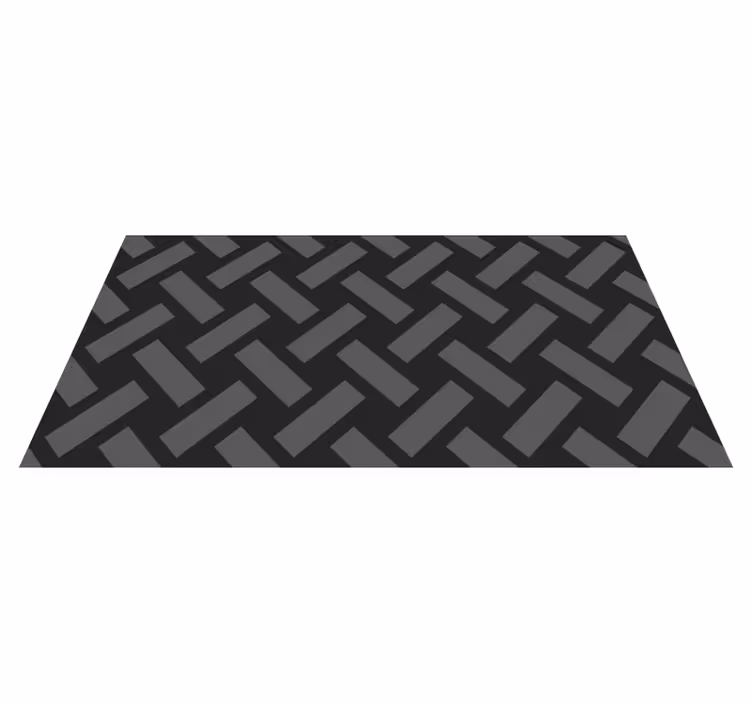 Monochrome Herringbone geometric rug - TenStickers