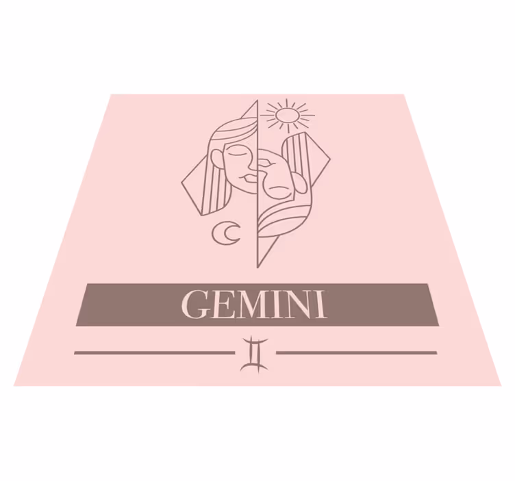 Gemini Themed Design custom rug - TenStickers
