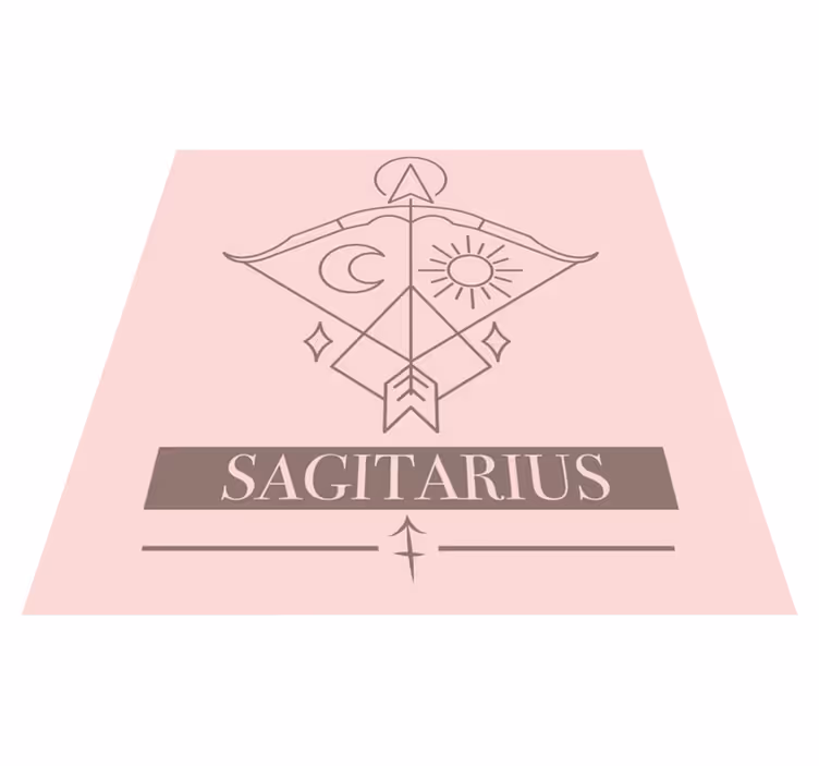 Sagittarius Symbol custom rug - TenStickers