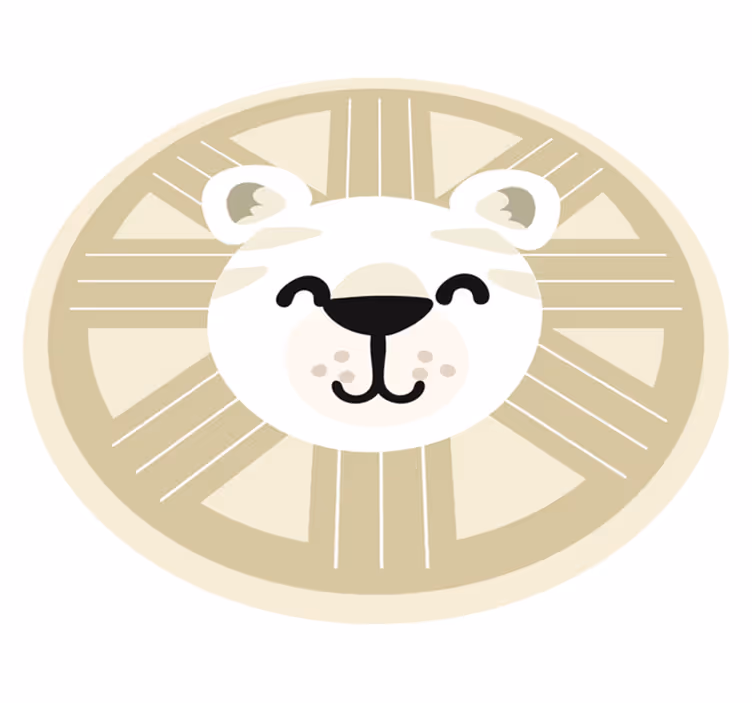 Smiling Lion Graphic kids rug - TenStickers
