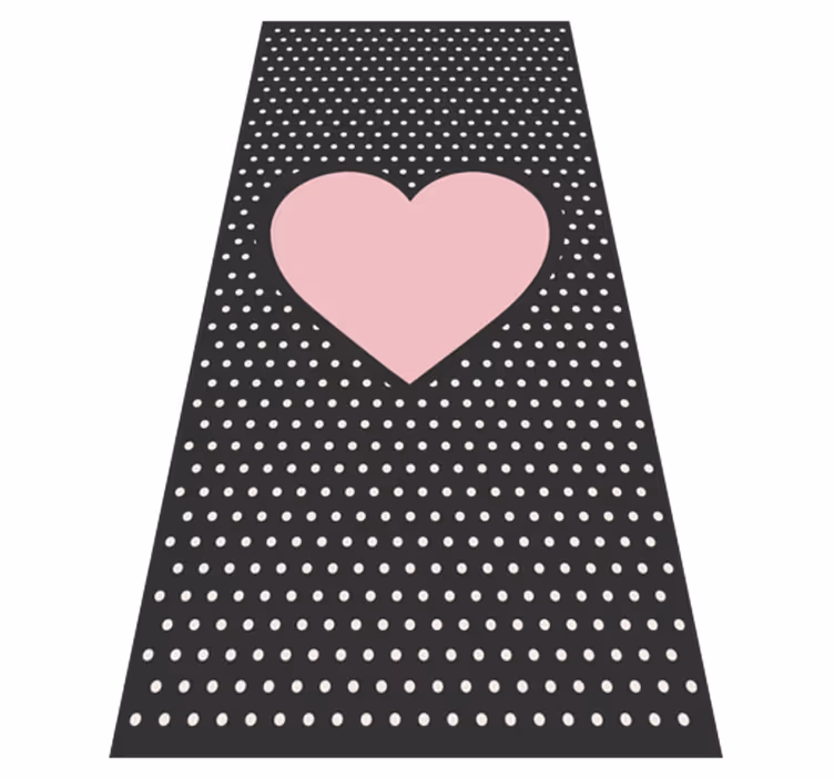 Polka Heart Accent kids rug - TenStickers