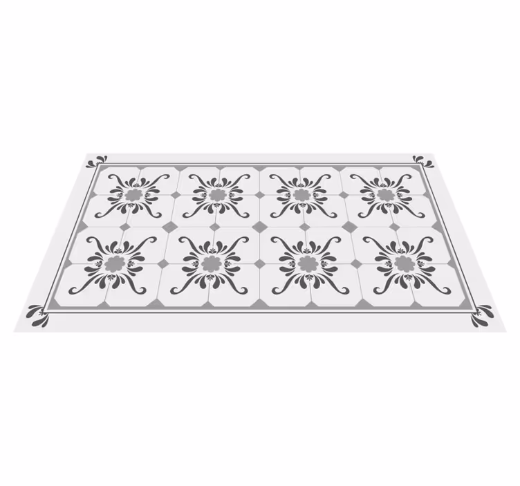 Ornamental Symmetry tile carpet - TenStickers