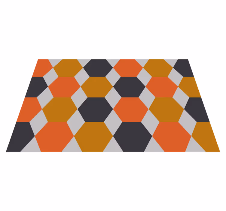 Hexagonal Pattern geometric rug - TenStickers
