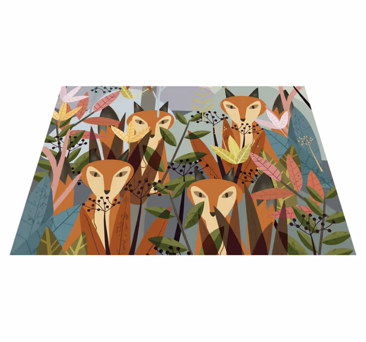 Forest Fauna Art animal mat - TenStickers