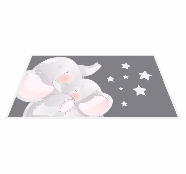 Sleeping Elephants playroom carpet - TenStickers
