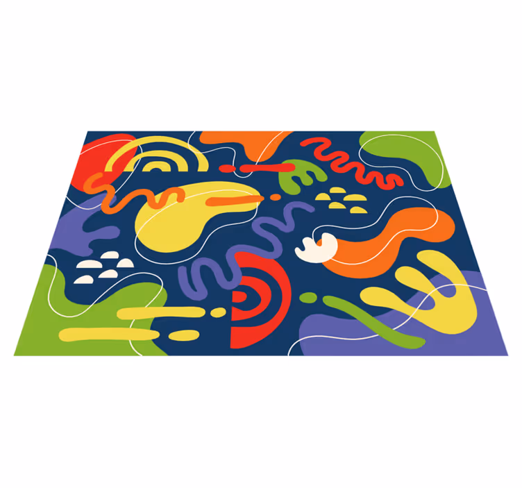 Abstract Colorful Shapes geometric rug - TenStickers