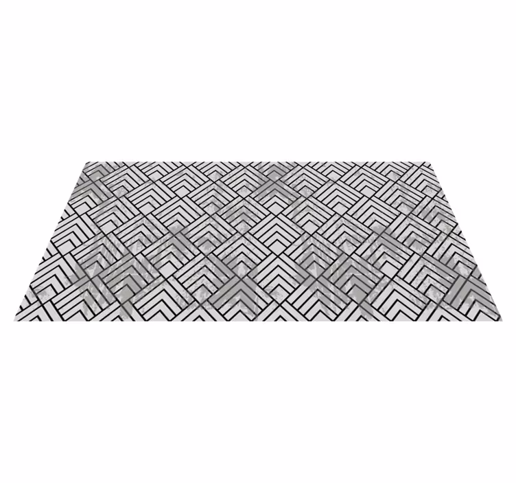 Geometric Chevron geometric vinyl rug - TenStickers