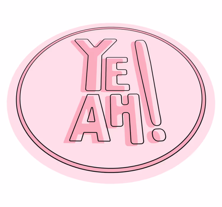 Expressive Text Motif custom rug - TenStickers