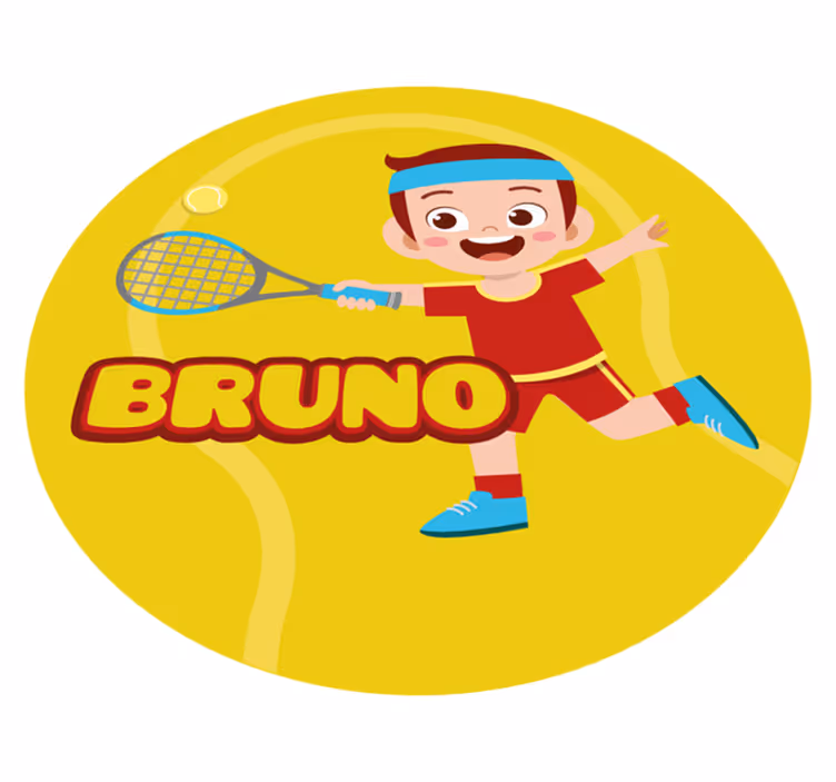 Personalized Sports custom vinyl rug - TenStickers