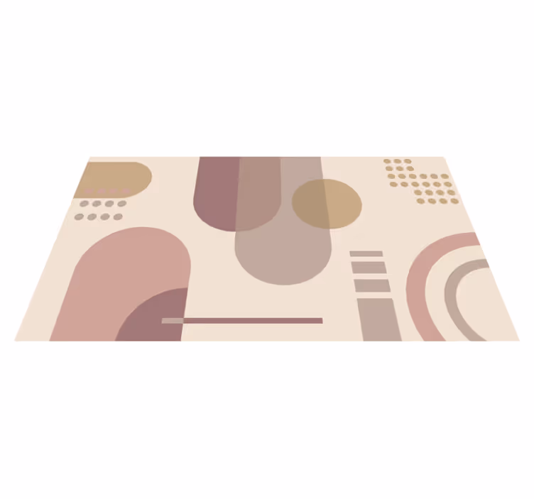 Geometric Shapes Harmony geometric vinyl rug - TenStickers