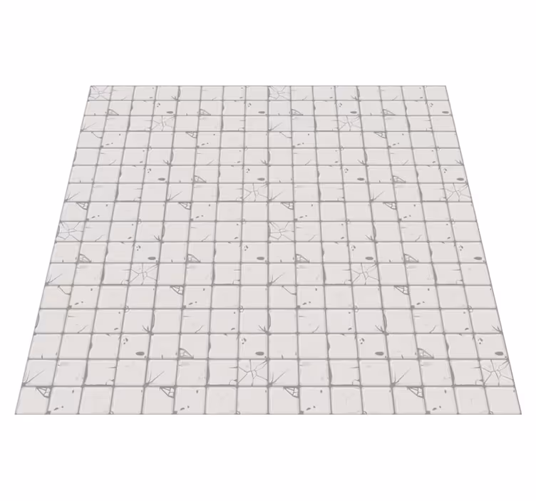 Old White Tile Wall bathroom vinyl rug - TenStickers