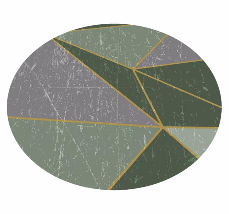 Geometric Patterned Circle geometric vinyl rug - TenStickers