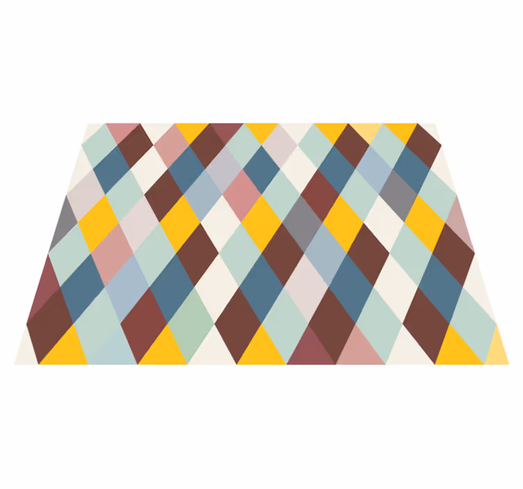 Geometric Patterned Floor Covering geometric vinyl rug - TenStickers