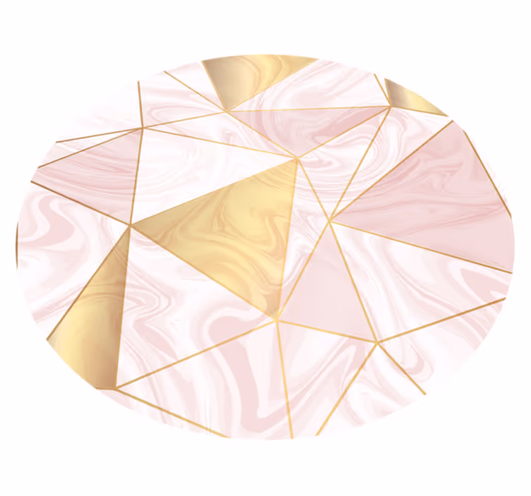 Geometric Pastel Mosaic geometric vinyl rug - TenStickers