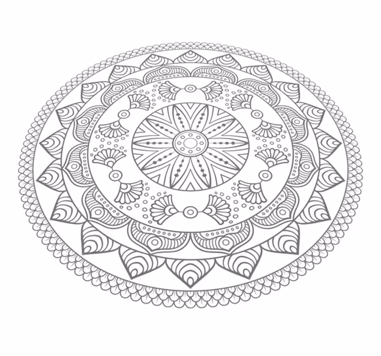 Circular Mandala Pattern mandala vinyl rug - TenStickers