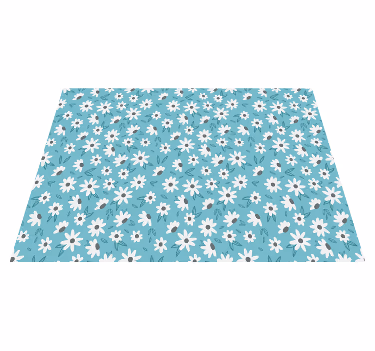 Floral Patterned Decor floral vinyl rug - TenStickers