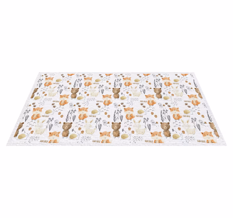 Happy  animal friends kids vinyl rug - TenStickers