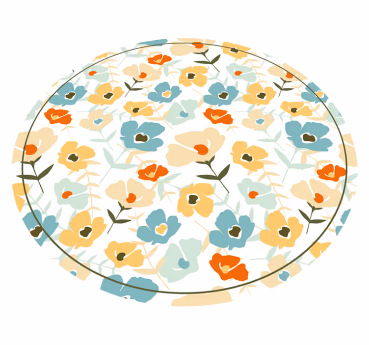 Watercolor Flowers Watercolor Flowers nature rug - TenStickers