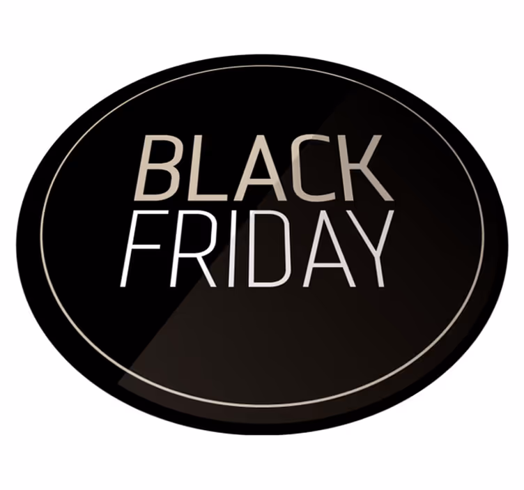 round Black Friday circular rug - TenStickers