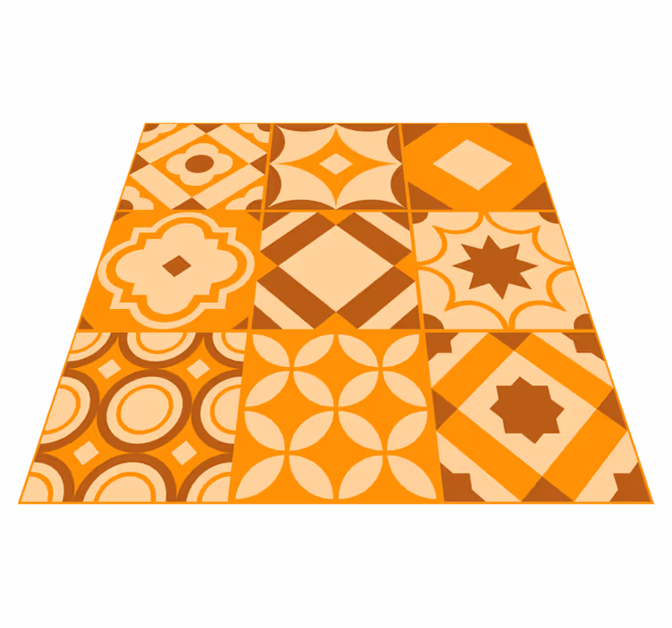 rustic tiles kitchen mat - TenStickers