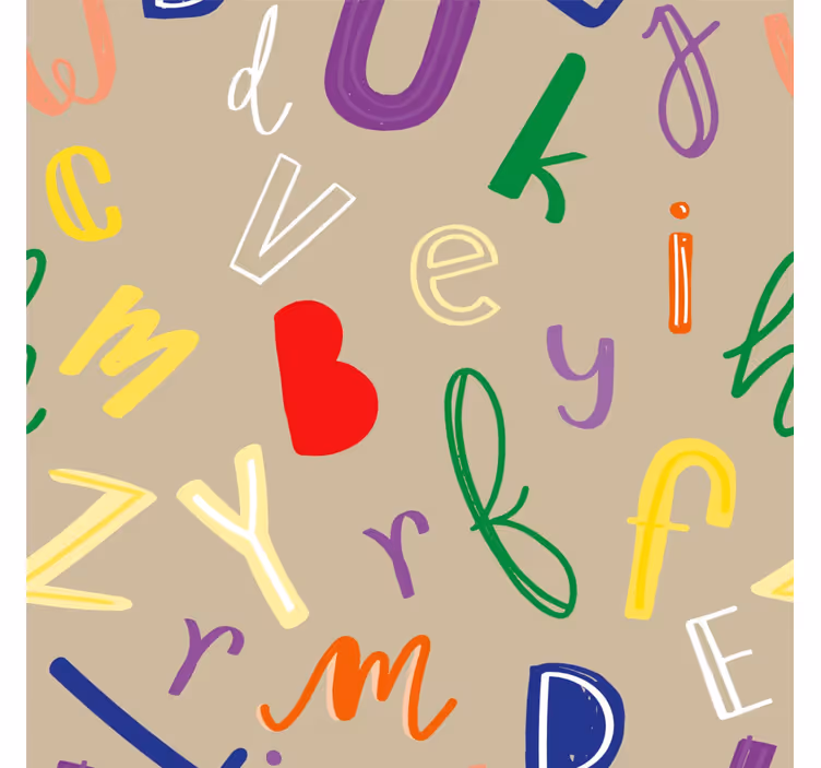 Colorful alphabet lettering wallpaper - TenStickers