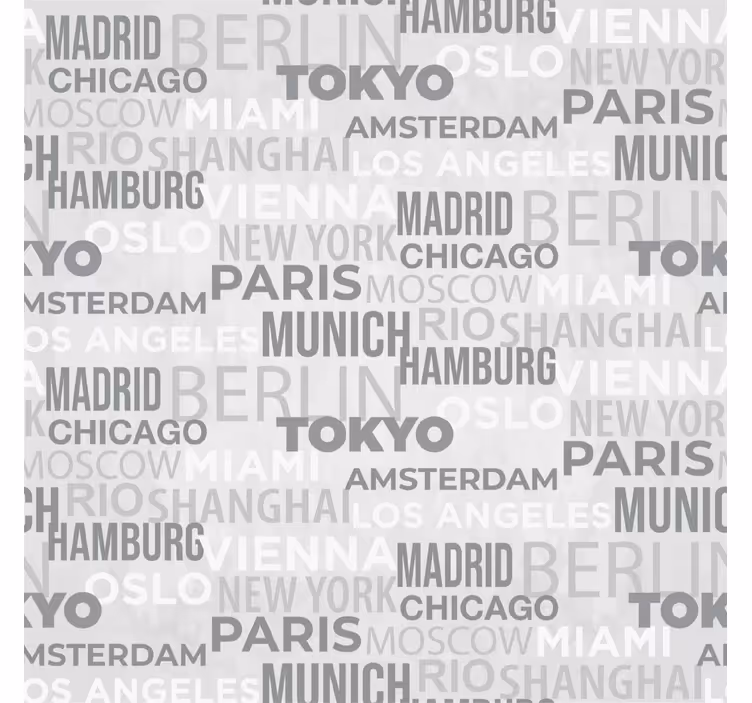 Name of cities lettering wallpaper - TenStickers