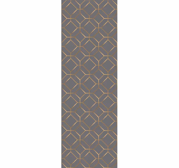 Hexagonal gold pattern goemetric wallpaper - TenStickers
