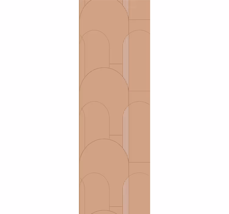 Beige arch patterns contemporary wallpaper - TenStickers
