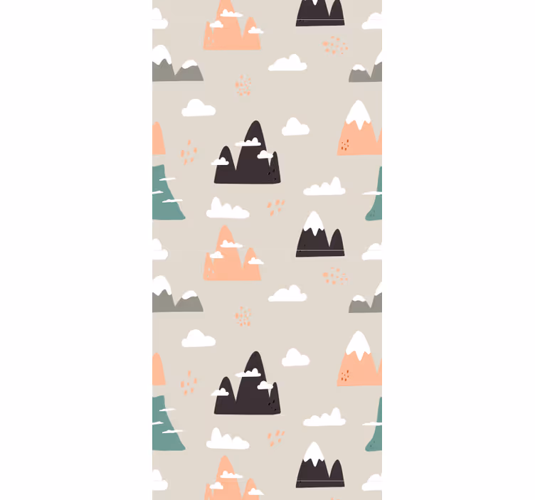 Scandinavian mountains wallpaper childrens room - TenStickers