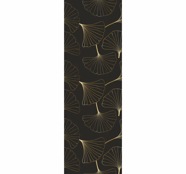 Elegant Ginko pattern leaves wallpaper - TenStickers
