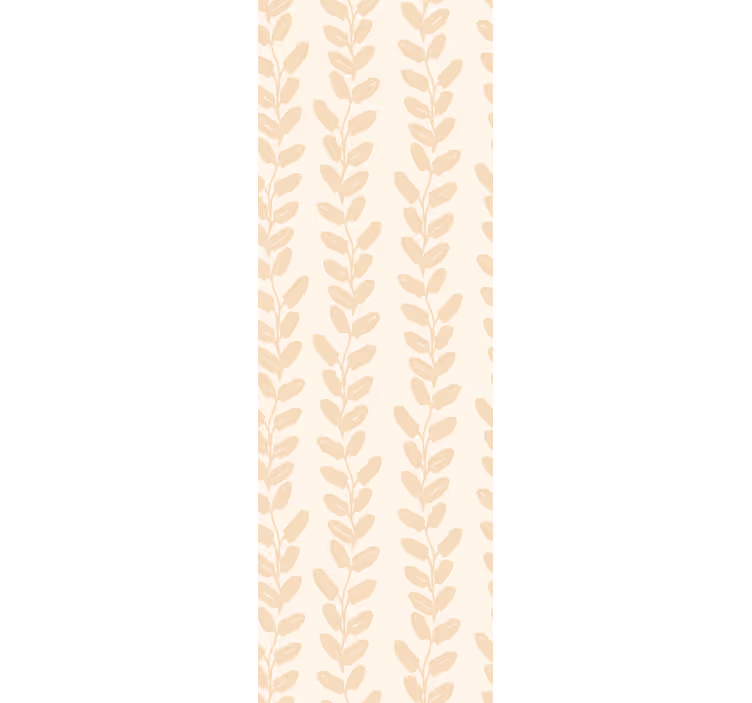 Beige vertical twigs leaves wallpaper - TenStickers
