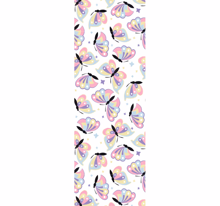 Flying colourful wings butterflies wallpaper - TenStickers