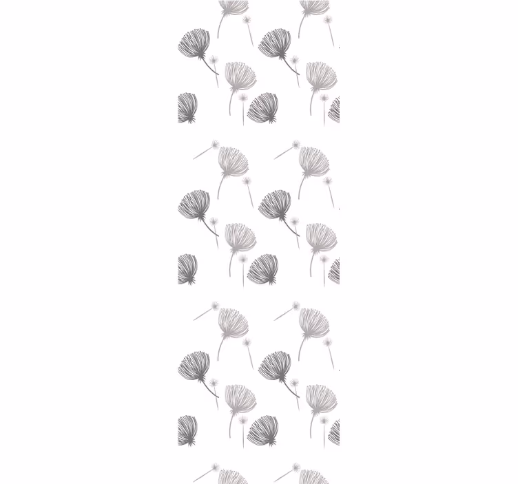 White delicate motif flowers wallpaper - TenStickers