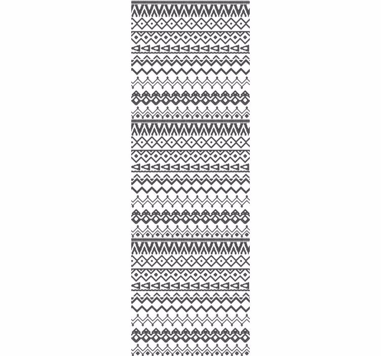 Grey and white geometric motif nordic wallpaper - TenStickers