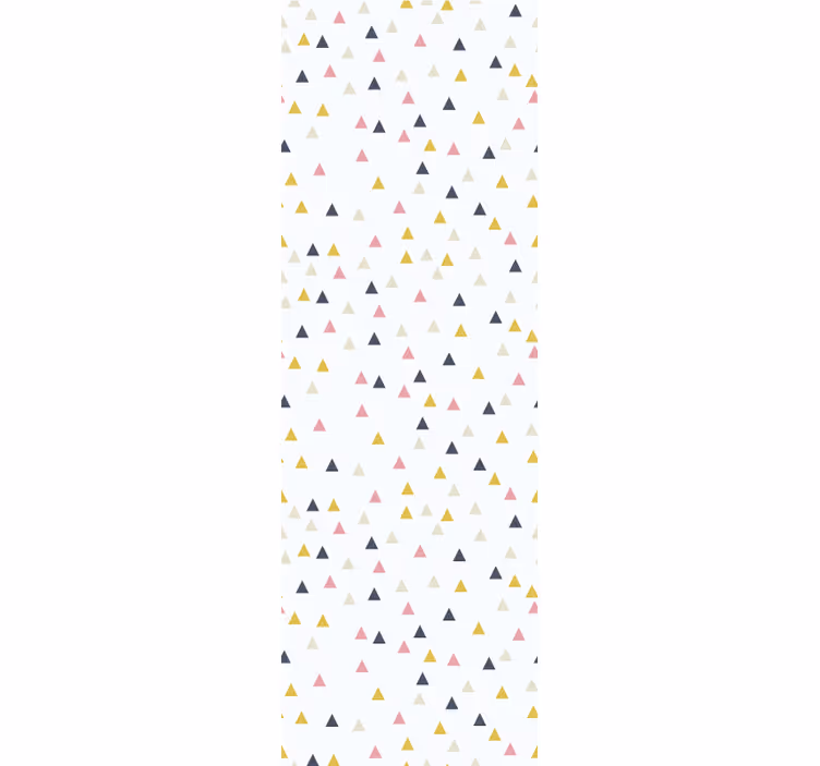 Colorful minimalistic white design triangles wallpaper - TenStickers