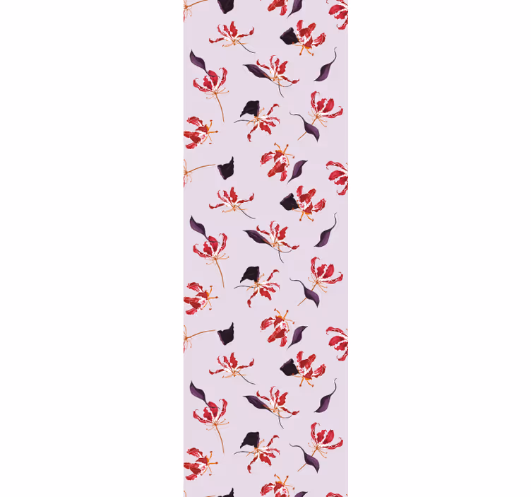 Romance pink pattern flowers wallpaper - TenStickers