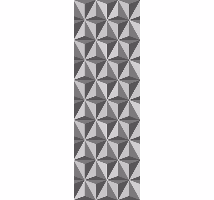 3D grey triangles textured wallpaper - TenStickers
