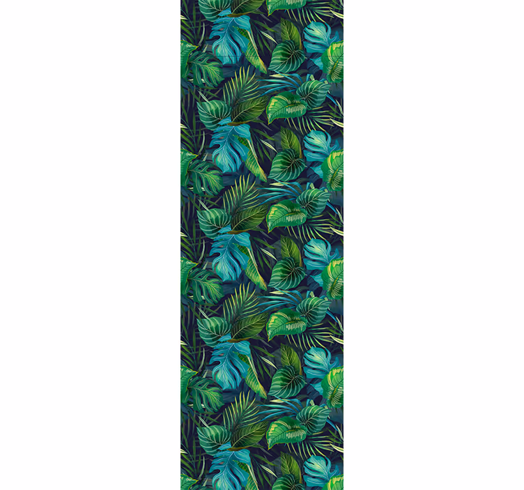 Tropical greenery pattern leaves wallpaper - TenStickers