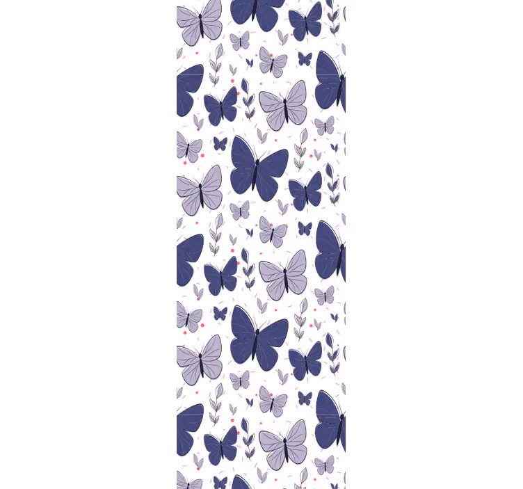 Fluttering purple wings butterflies wallpaper - TenStickers