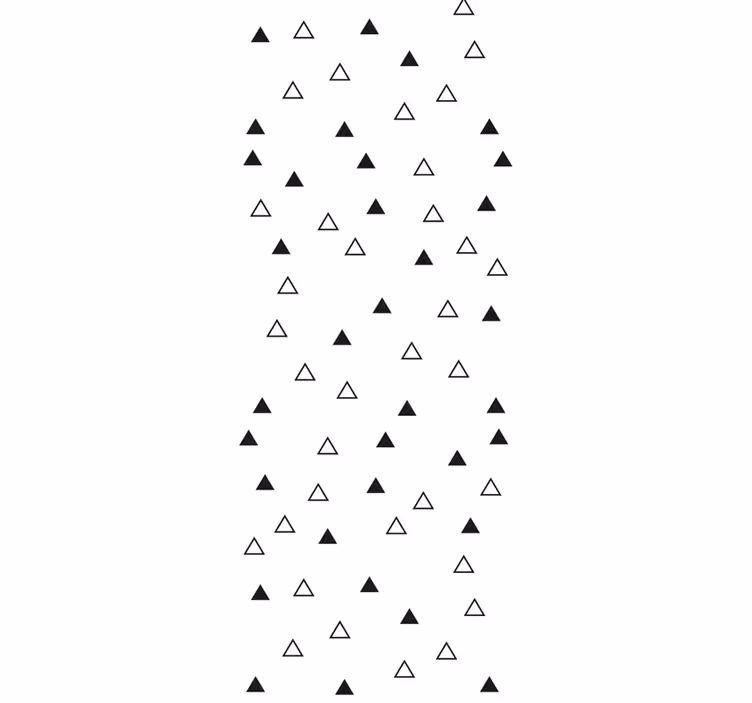 Scandinavian black and white pattern triangles wallpaper - TenStickers
